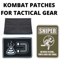 KOMBAT PVC PATCHES WITH HOOK & LOOP BACK FOR TACTICAL GEAR